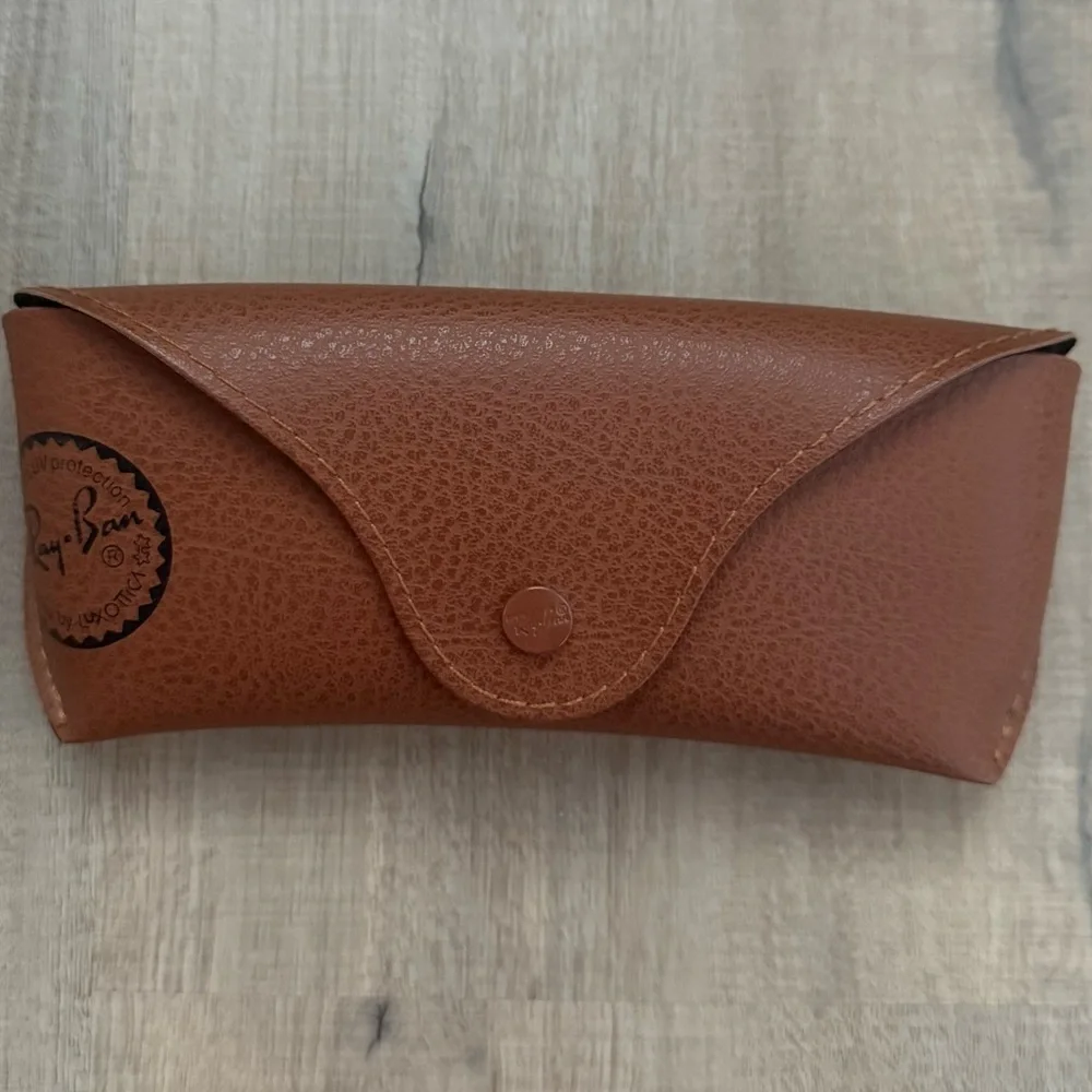 Ray-Ban Tan Sunglasses Case with Velvet Lining